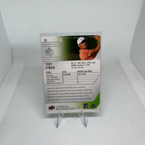 2021 Upper Deck SP Authentic Golf #20 Tony Finau. - Picture 2 of 2